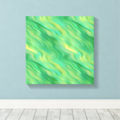 Pine Green Wavy Textur Leinwanddruck (Insitu (Holzboden))