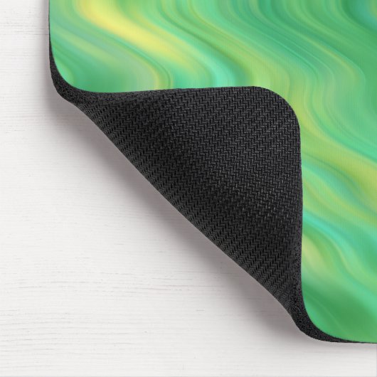 Pine Green Wavy Textur Mousepad (Ecke)