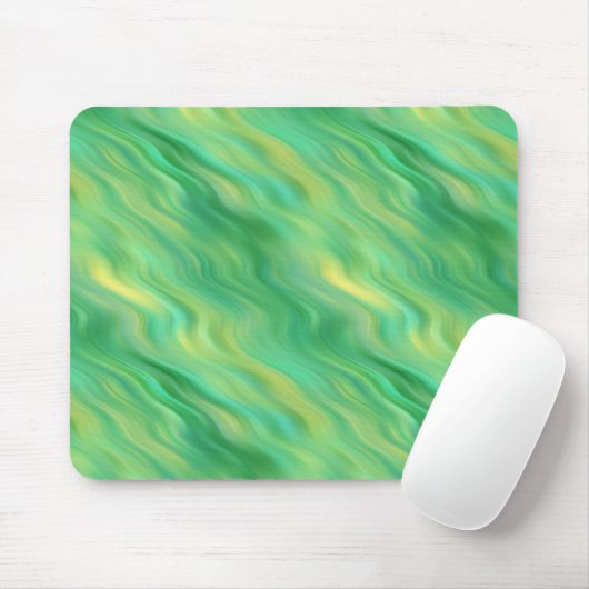 Pine Green Wavy Textur Mousepad (Mit Mouse)