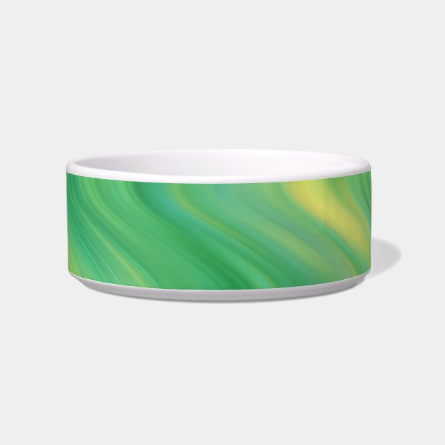 Pine Green Wavy Textur Napf (Vorderseite)