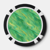 Pine Green Wavy Textur Pokerchips (Rückseite)