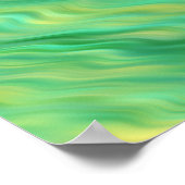 Pine Green Wavy Textur Poster (Ecke)