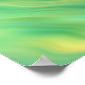 Pine Green Wavy Textur Poster (Ecke)