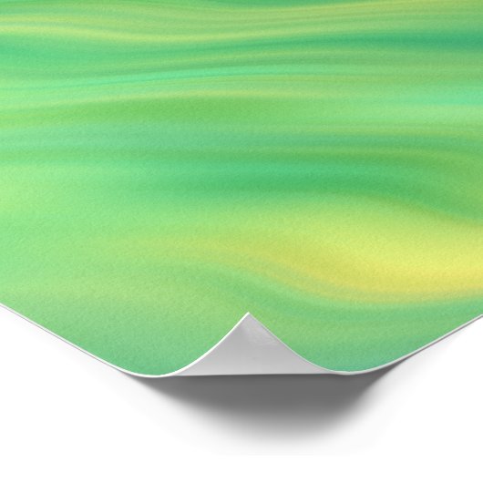Pine Green Wavy Textur Poster (Ecke)