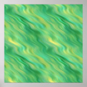 Pine Green Wavy Textur Poster (Vorne)