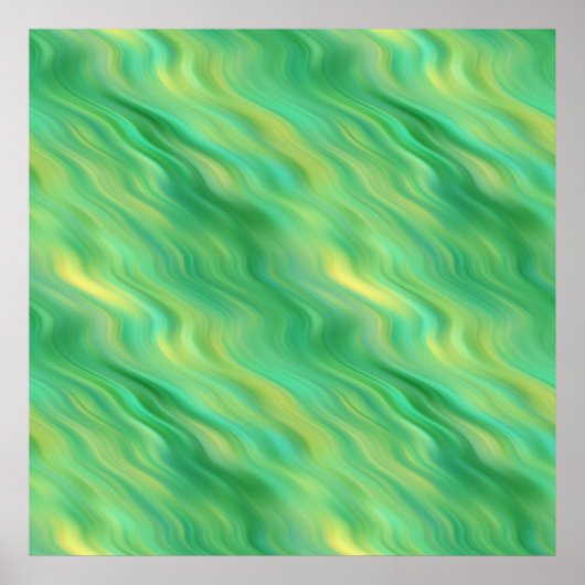 Pine Green Wavy Textur Poster (Vorne)