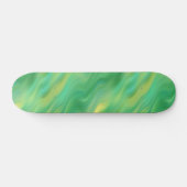 Pine Green Wavy Textur Skateboard (Horizontal)
