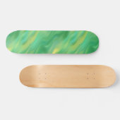 Pine Green Wavy Textur Skateboard (Horizontal)