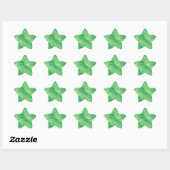 Pine Green Wavy Textur Stern-Aufkleber (Blatt)