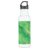 Pine Green Wavy Textur Trinkflasche (Vorderseite)