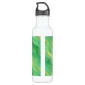 Pine Green Wavy Textur Trinkflasche (Rückseite)