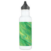 Pine Green Wavy Textur Trinkflasche (Rechts)
