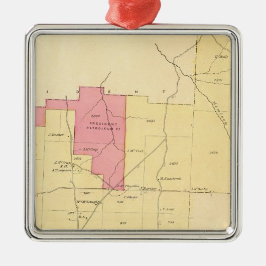 Pine Grove Township Silbernes Ornament (Vorne)