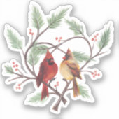 Pine Heart Kardinal Vinyl Sticker (Vorderseite)