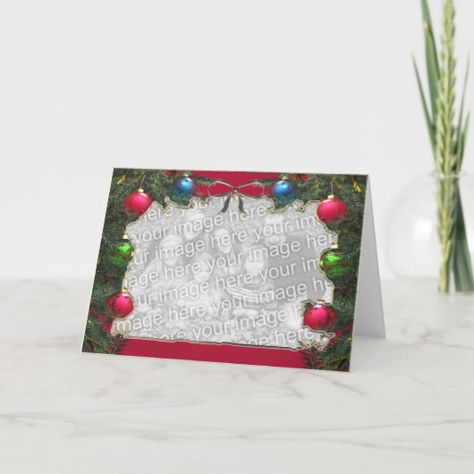 Pine Holiday (Foto) Feiertagskarte (Vorderseite)