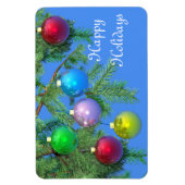 Pine Holiday in Blue Magnet (Vertikal)