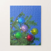 Pine Holiday in Blue Puzzle (Vertikal)