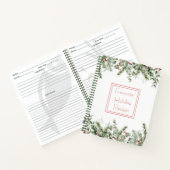 Pine Holiday und Berry Border Rezept Notizblock (Innenseite)