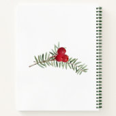 Pine Holiday und Berry Border Rezept Notizblock (Rückseite)