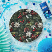 Pine & Holly Harmony Pappteller (Party)