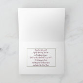 Pine & Holly Weihnachts Foto Weihnachtskarte Feiertagskarte (Innenseite)