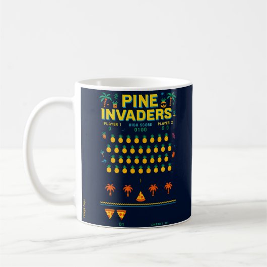 Pine Invaders Pineaple Empire Retro Games Series Kaffeetasse (Links)