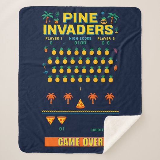 Pine Invaders Pineaple Empire Retro Games Series Sherpadecke (Vorderseite)