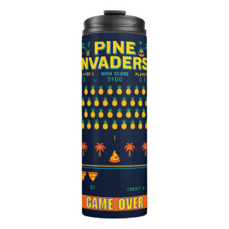 Pine Invaders Pineaple Empire Retro Games Series Thermosbecher