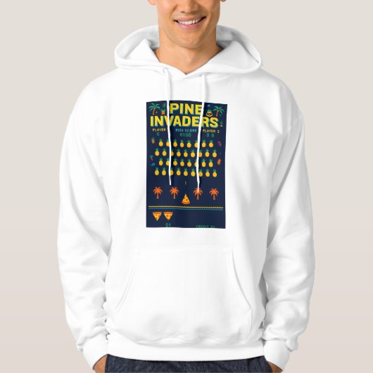 Pine Invaders-Pineapple Empire Retro Games Series Hoodie (Vorderseite)