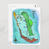 Pine Island Sanibel Captiva Islands Florida Karte (Vorne/Hinten)