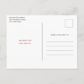 Pine Kreath mit Holly Christmas Einladungspostkarte (Rückseite)