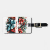 Pine Kreath mit Holly Christmas Gepäckanhänger (Vorderseite horizontal)