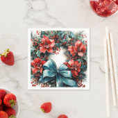 Pine Kreath mit Holly Christmas Serviette (Beispiel)