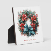 Pine Kreath mit Holly Festivals Weihnachten Fotoplatte (Vorderseite)