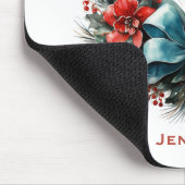 Pine Kreath mit Holly Festivals Weihnachten Mousepad (Ecke)