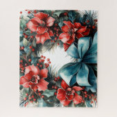 Pine Kreath mit Holly Festivals Weihnachten Puzzle (Vertikal)