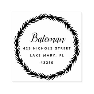 Pine Kreath Rücksendeadresse Selbstfarbige Brief Permastempel