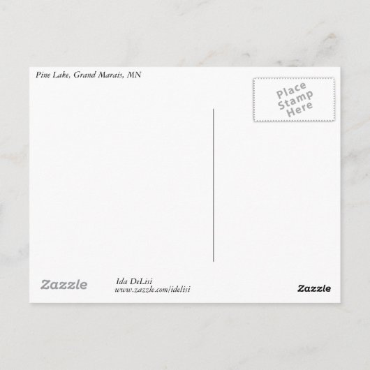 Pine Lake Minnesota Postkarte (Rückseite)