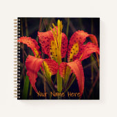 Pine Lily Custom Spiral Notebook Notizblock (Vorderseite)