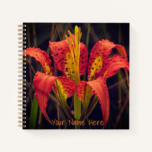 Pine Lily Custom Spiral Notebook Notizblock (Vorderseite)