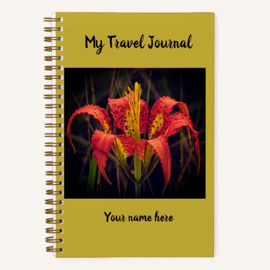 Pine Lily Spiral Notebook Notizblock (Vorderseite)