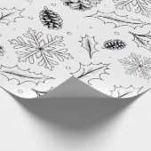 Pine Mais Blätter Baumschneeflocken, saisonale hei Geschenkpapier (Ecke)