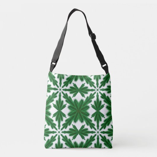 Pine Mandala Crossbody Bag (2 Größen) Tragetaschen Mit Langen Trägern (Rückseite)
