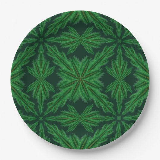 Pine Mandala Forest 9" Teller (Vorderseite)