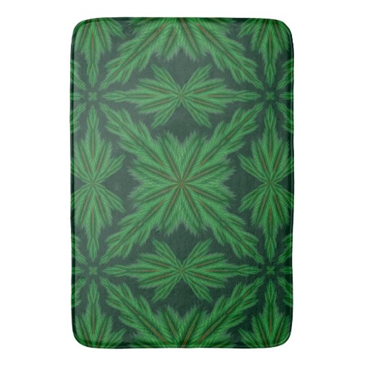 Pine Mandala Forest Bath Mat Badematte (Vorderseite Vertikal)
