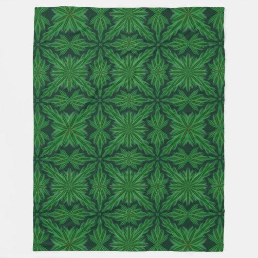 Pine Mandala Forest Fleece Blanket (3 Größen) (Vorderseite)