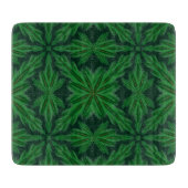 Pine Mandala Forest Glass Cutting Board Schneidebrett (Vorderseite)
