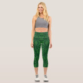 Pine Mandala Forest High Waisted Capri Leggings (Vorderseite)