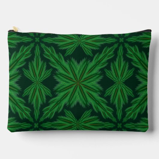 Pine Mandala Forest Large Pouch Zubehörtasche (Vorderseite)