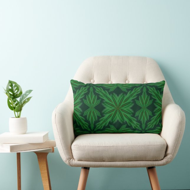 Pine Mandala Forest Lumbar Pillow Lendenkissen (Stuhl )